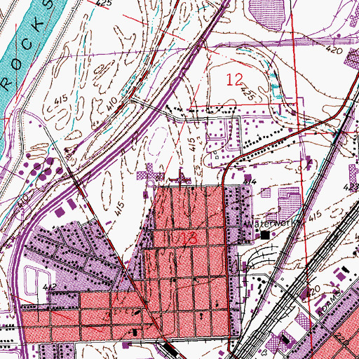 Topographic Map of Logan Public School (historical), IL