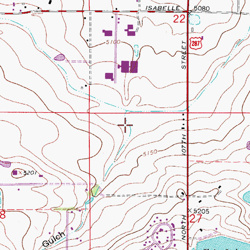 Topographic Map of Bullhead Gulch, CO