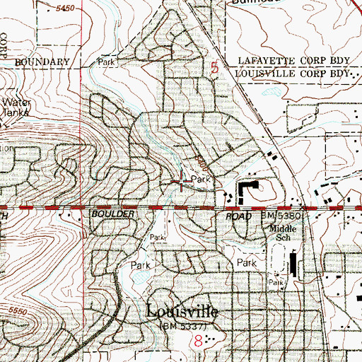 Topographic Map of Goodhue Ditch, CO