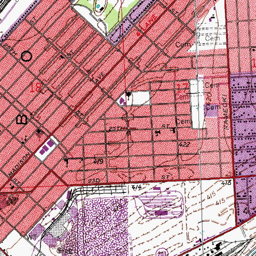 Topographic Map of Nazarene Church, IL