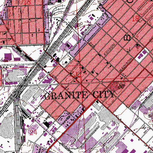 Topographic Map of Neidringhaus United Methodist Church, IL