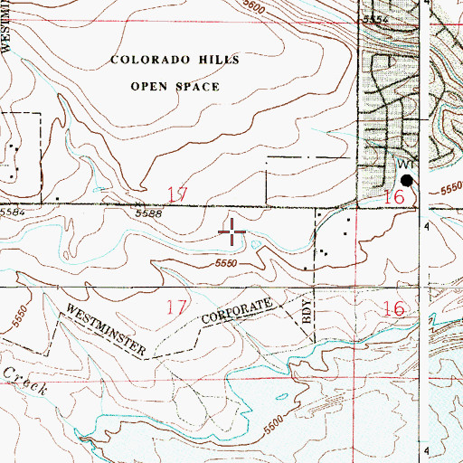 Topographic Map of Church Ditch, CO