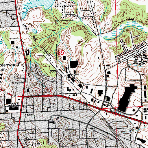 Topographic Map of North Port Industrial Park, IL