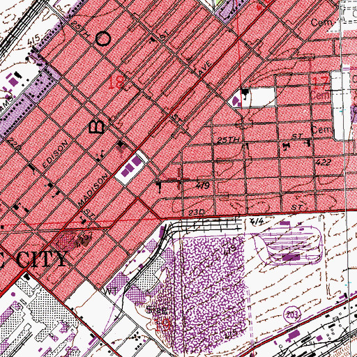 Topographic Map of Pentecostal Church of God, IL