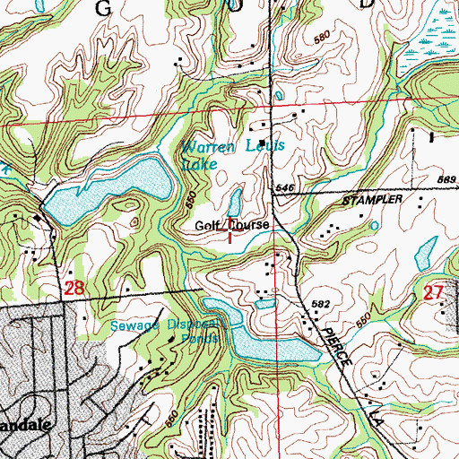 Topographic Map of Rolling Hills Golf Course, IL