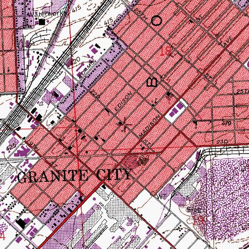 Topographic Map of Saint Bartholomew Episcopal Church, IL
