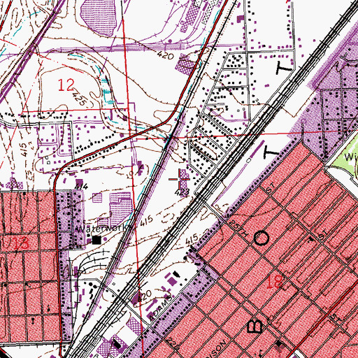 Topographic Map of Prather Elementary School, IL