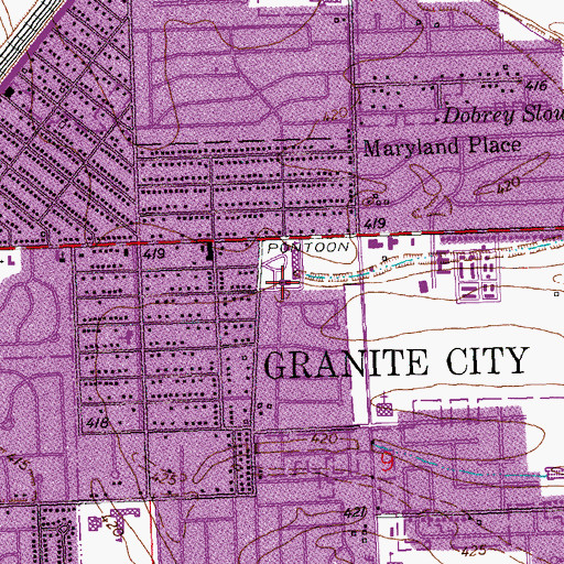 Topographic Map of Saint Elizabeths Roman Catholic Church, IL