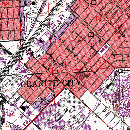 Topographic Map of Saint Joseph Roman Catholic Church, IL
