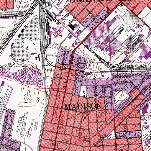 Topographic Map of Saint Marys Greek Catholic Church, IL