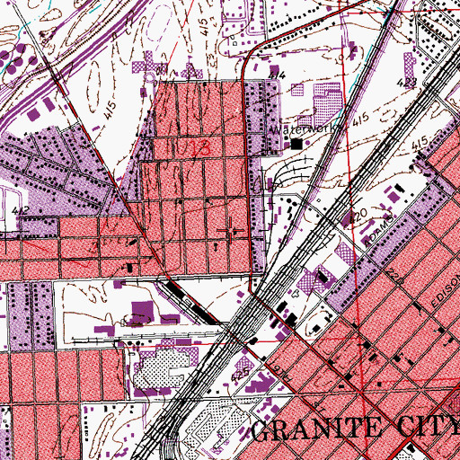 Topographic Map of Second Baptist Church, IL