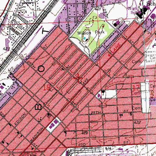 Topographic Map of Third Baptist Church, IL