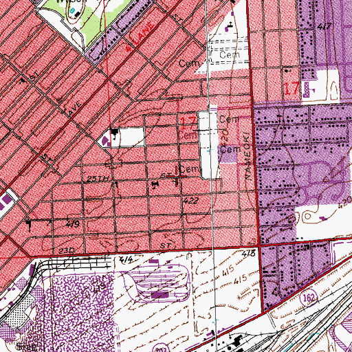 Topographic Map of Trinity United Methodist Church, IL