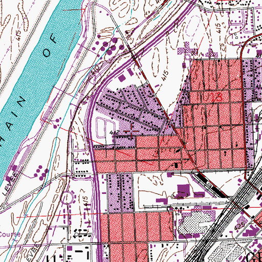 Topographic Map of West Twentysecond Street Baptist Church, IL