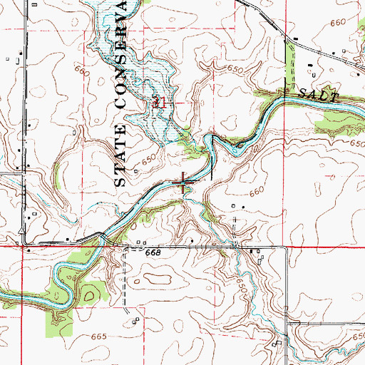 Topographic Map of Veazel Branch, IL