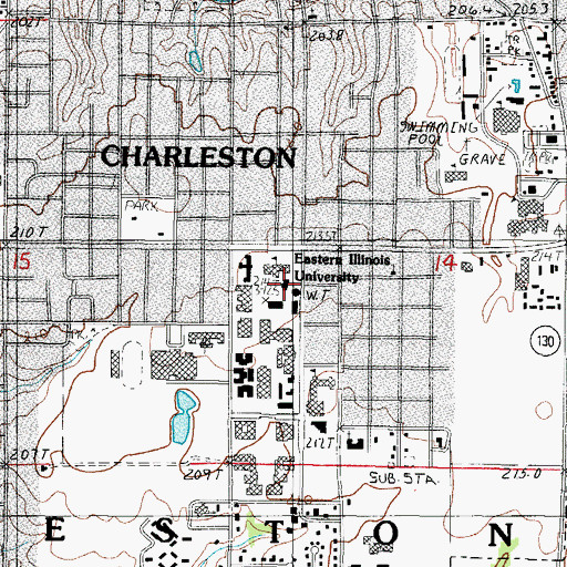 Topographic Map of Francis G Blair Hall, IL