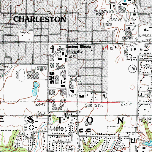 Topographic Map of Greenwood School, IL