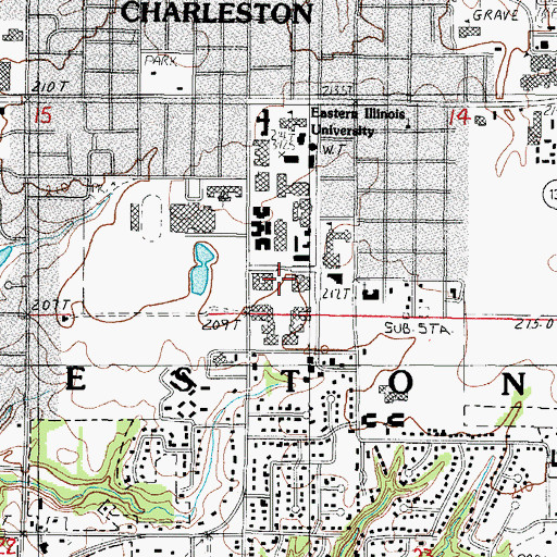Topographic Map of Lumpkin Hall, IL