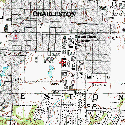 Topographic Map of McKinney Hall, IL
