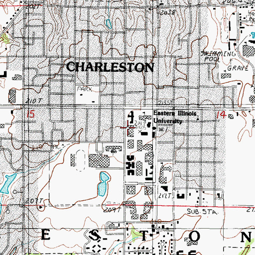 Topographic Map of Phipps Lecture Hall, IL