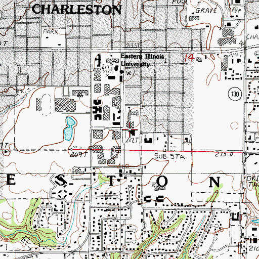 Topographic Map of Tarble Arts Center, IL