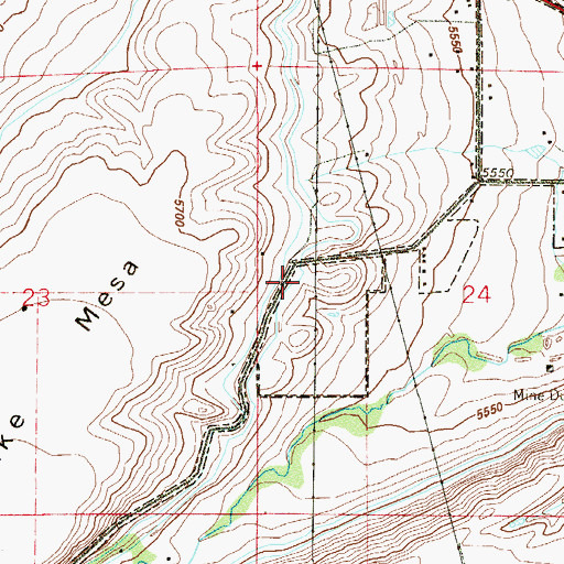 Topographic Map of Coal Creek Ditch, CO