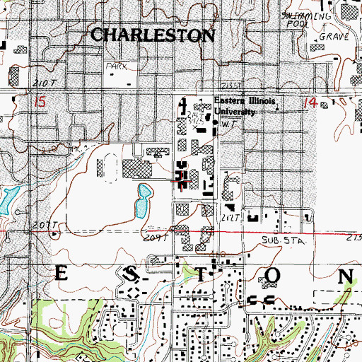 Topographic Map of Weller Hall, IL
