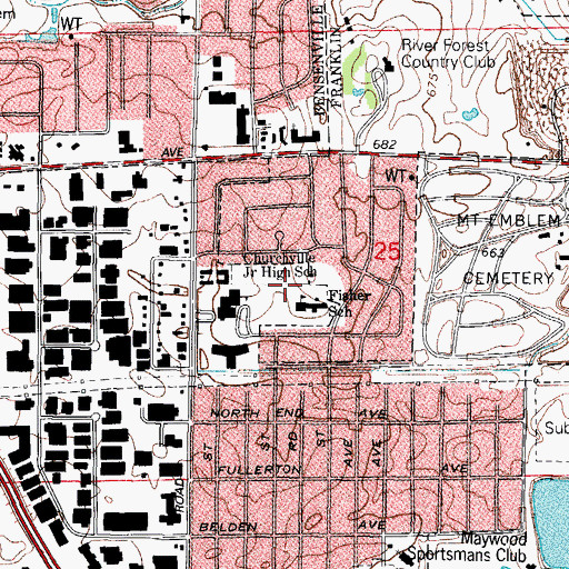 Topographic Map of Conrad Fisher Park, IL
