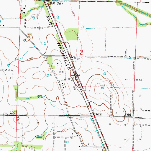Topographic Map of Edwards Station (historical), IL