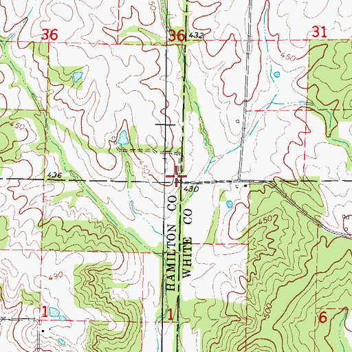 Topographic Map of Jamestown (historical), IL