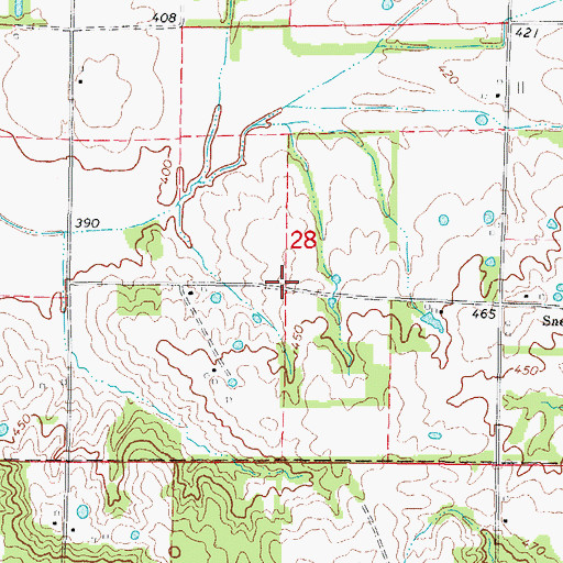 Topographic Map of Martins Store (historical), IL