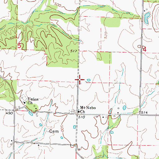 Topographic Map of Palo Alto Post Office (historical), IL