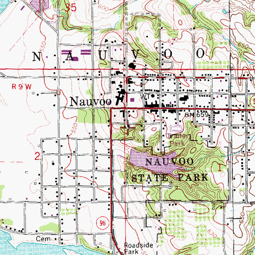 Topographic Map of Christ Lutheran Church, IL
