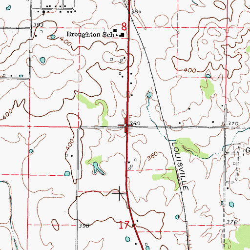 Topographic Map of Rectorville (historical), IL