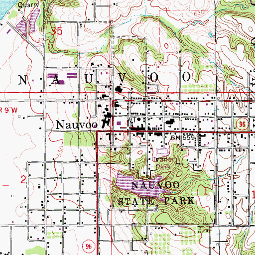 Topographic Map of Nauvoo Historic District, IL
