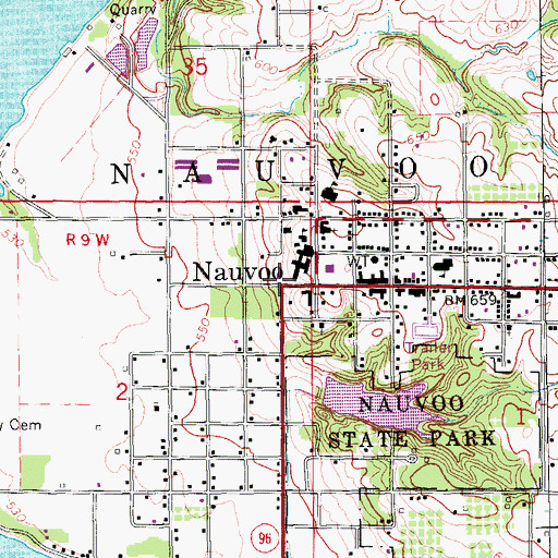 Topographic Map of Quashquema (historical), IL