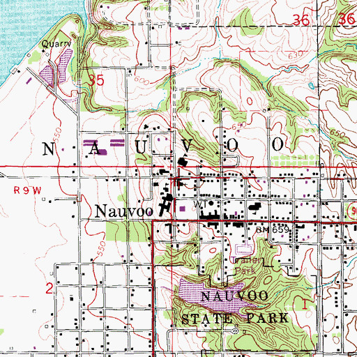 Topographic Map of Saints Peter and Paul Catholic Church, IL