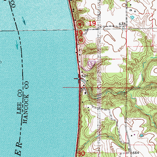Topographic Map of Sonora (historical), IL