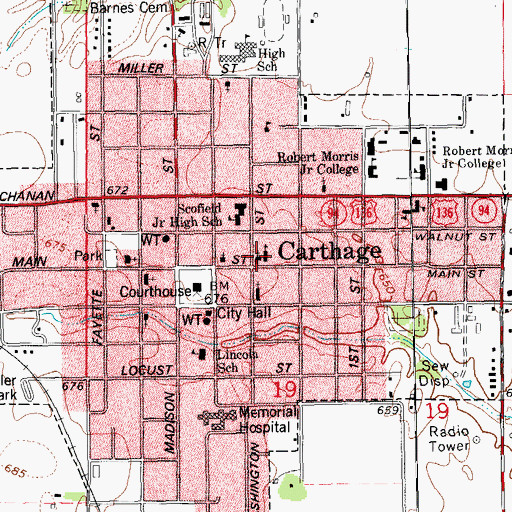 Topographic Map of Trinity Lutheran Church, IL