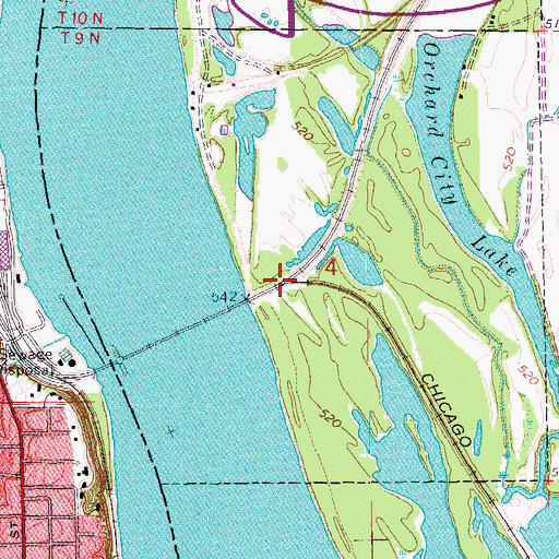 Topographic Map of Carthage Junction, IL