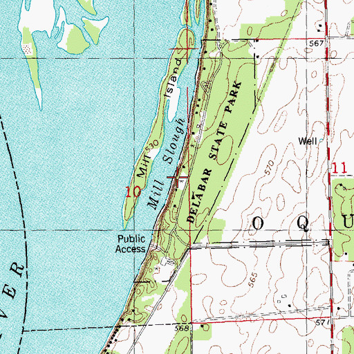 Topographic Map of Little Deer Picnic Area, IL