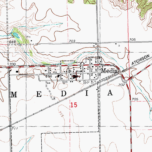 Topographic Map of Southern Junior High School, IL