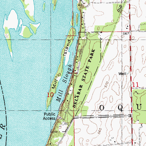 Topographic Map of Sunset Picnic Area, IL