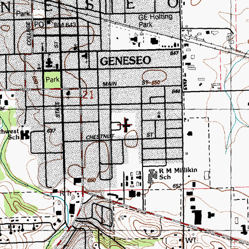 Topographic Map of Good Samaritan Center, IL