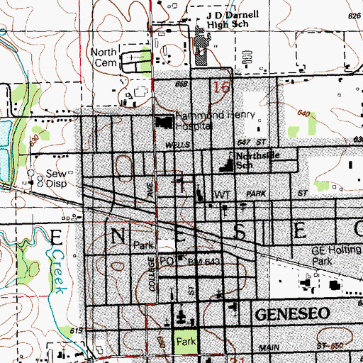 Topographic Map of Grace United Methodist Church, IL