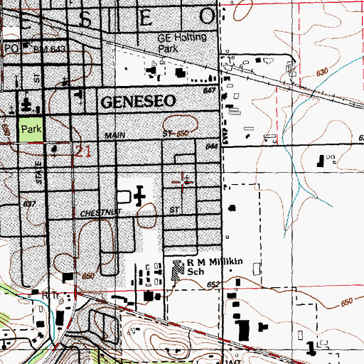 Topographic Map of Kingdom Hall of Jehovahs Witnesses, IL