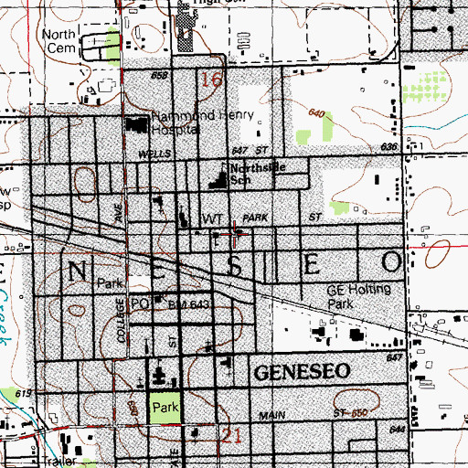 Topographic Map of Saint Malachys Roman Catholic Church, IL