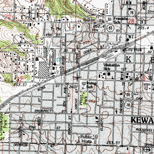 Topographic Map of Saint Peters Evangelical Church, IL