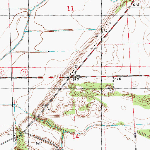 Topographic Map of Sharon Post Office (historical), IL