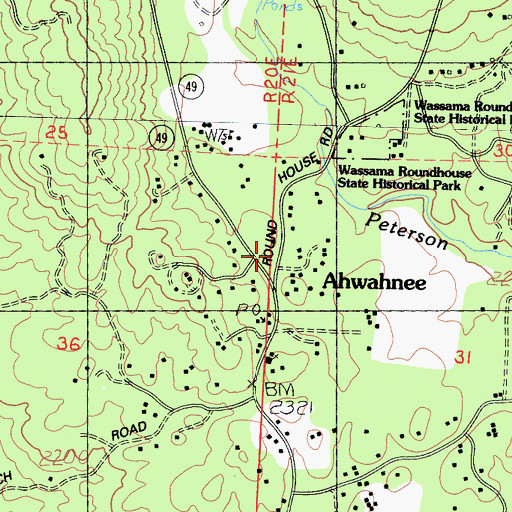 Topographic Map of Wasuma Elementary School, CA
